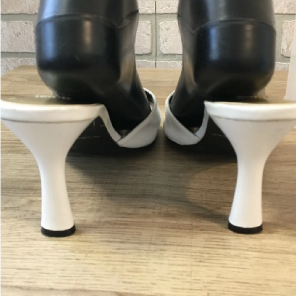 New, Monzo & Franco , Slip on white sandal heel size: 7.5 - Picture 5 of 9